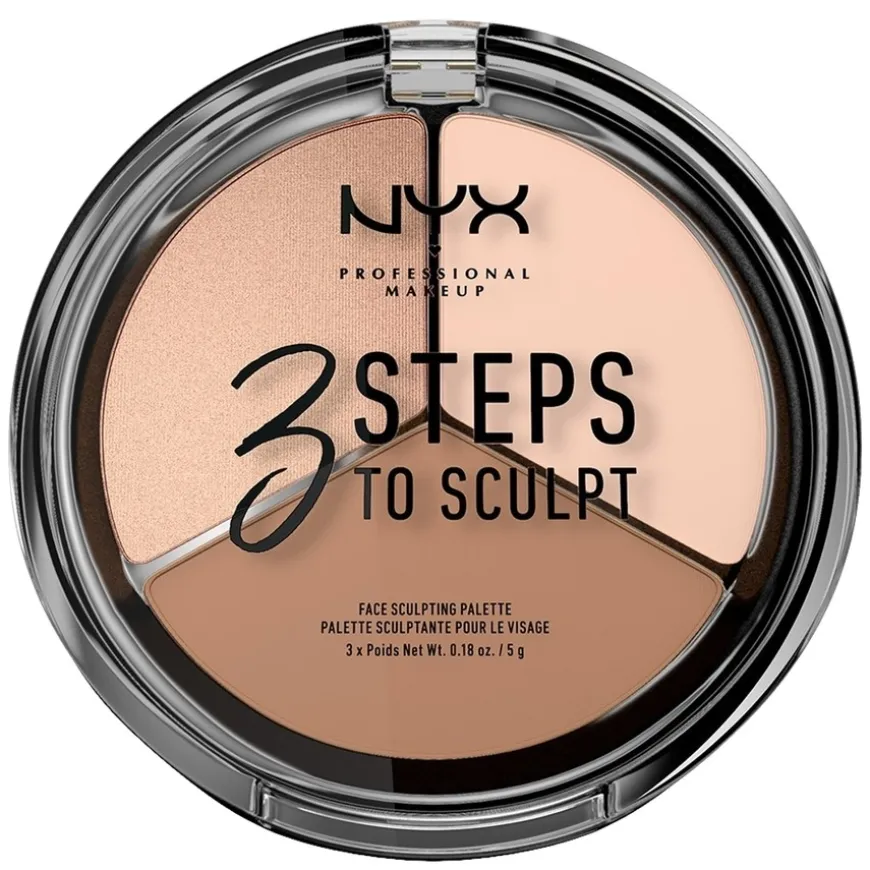 3 Steps to Sculpt Face Sculpting Palette Fair 3x5g