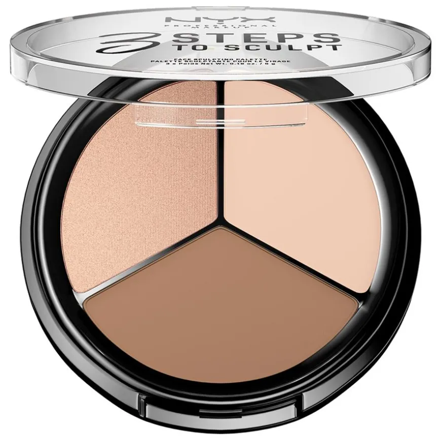 3 Steps to Sculpt Face Sculpting Palette Fair 3x5g