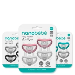 Active Flexy Pacifier Pink/White 4m+ 4pcs