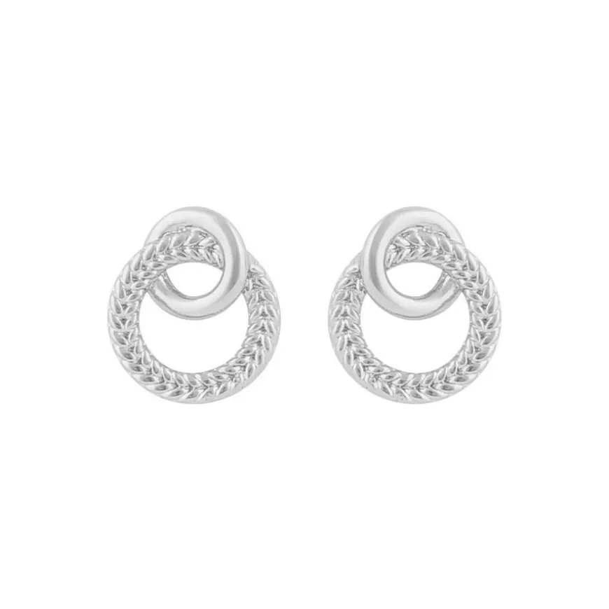 Addison Irregular Earring Plain Silver