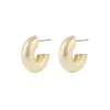 Addison Small Oval Earring Plain Gold
