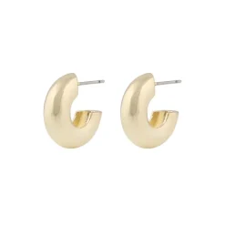 Addison Small Oval Earring Plain Gold