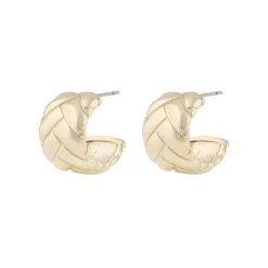 Addison Wide Oval Earring Plain Gold