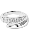 Adjustable Duo Zirconia Ring Silver