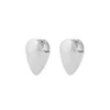 Aero Short Earring Plain Silver
