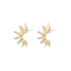 Aero Small Oval Earring Plain Gold