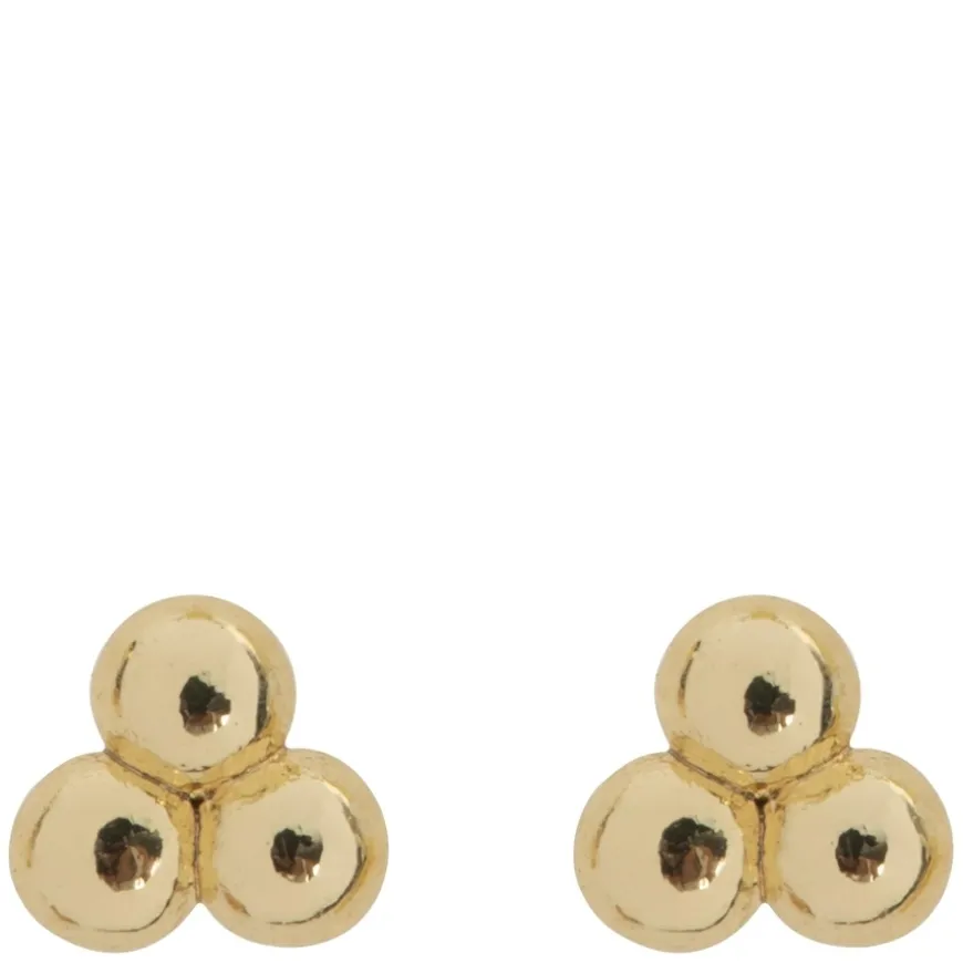 Agnes 3 Balls Small Stud Earrings 4mm