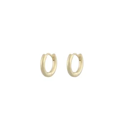 Amsterdam Small Earring Plain Gold 15mm