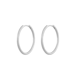 Amsterdam Small Earring Plain Silver 30mm