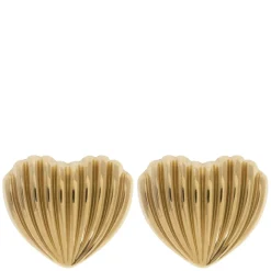 Ane Shell Heart Statement Earring Stainless Steel