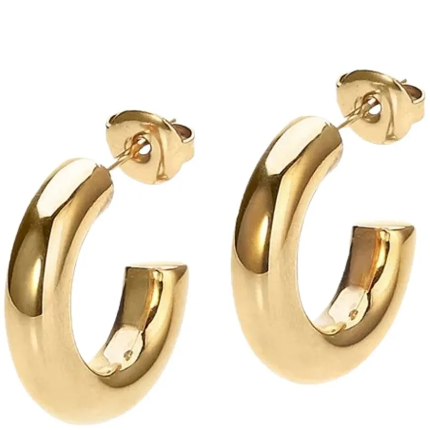 Aura Hoops Small Gold Plated 19mm