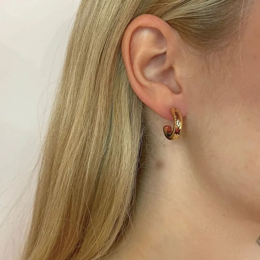 Aura Hoops Small Gold Plated 19mm
