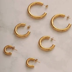 Aura Hoops Small Gold Plated 19mm