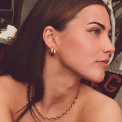 Aura Hoops Small Gold Plated 19mm