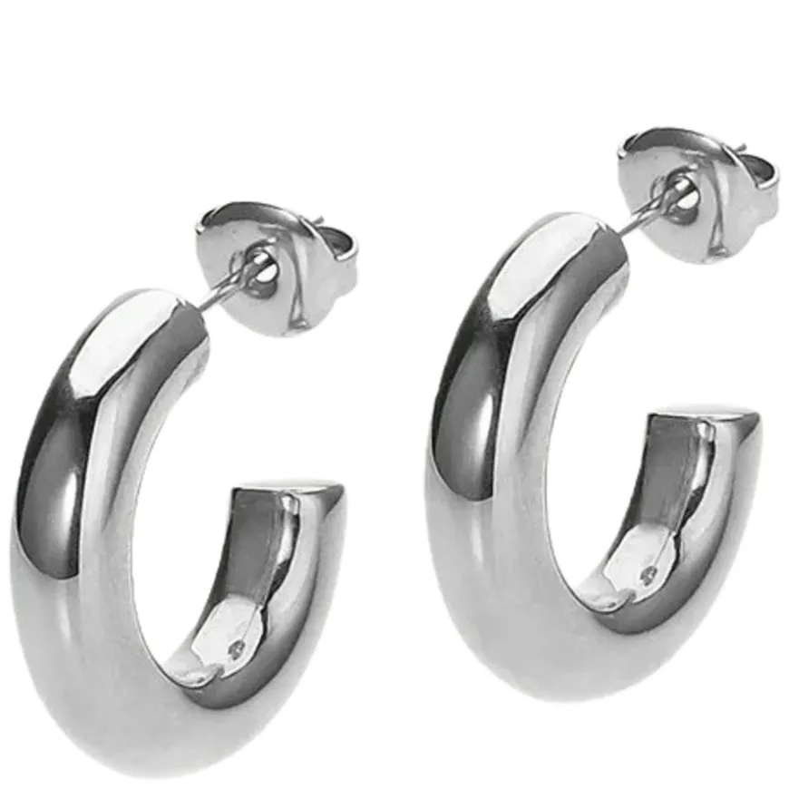Aura Hoops Small Steel 19mm