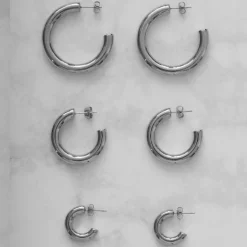 Aura Hoops Small Steel 19mm