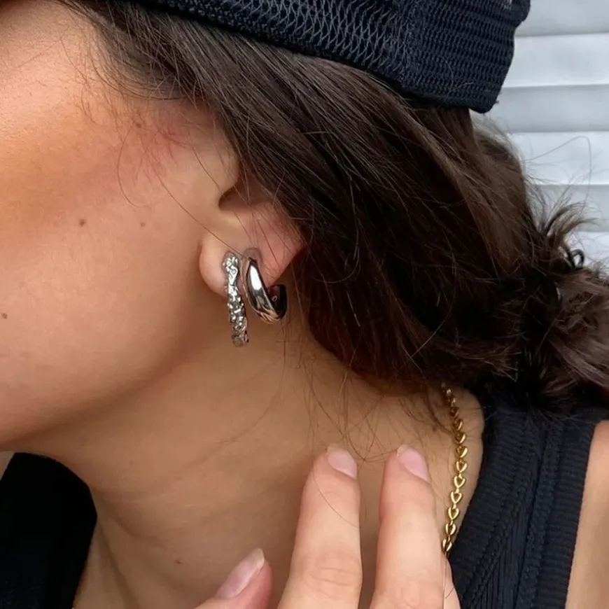 Aura Hoops Small Steel 19mm