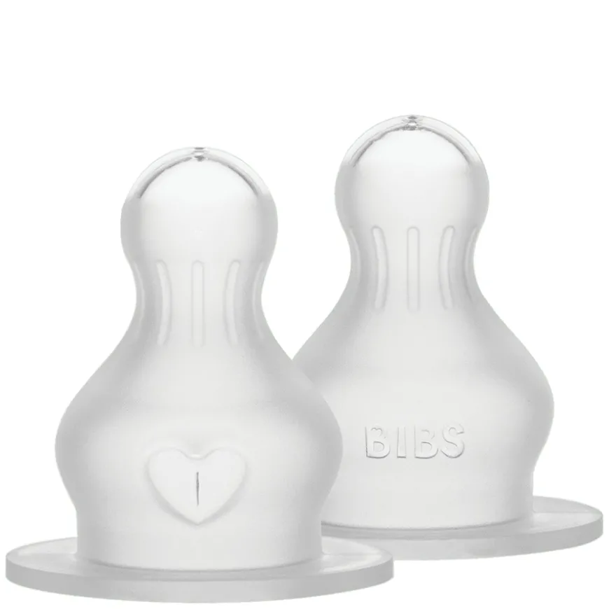 Baby Bottle Nipple Round Silicone Slow Flow 2pcs