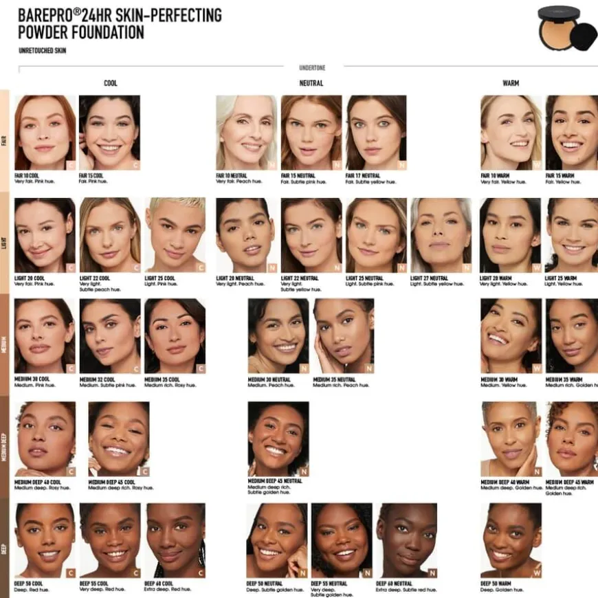 BarePRO 24H Skin-Perfecting Pressed Powder Medium 35 Warm