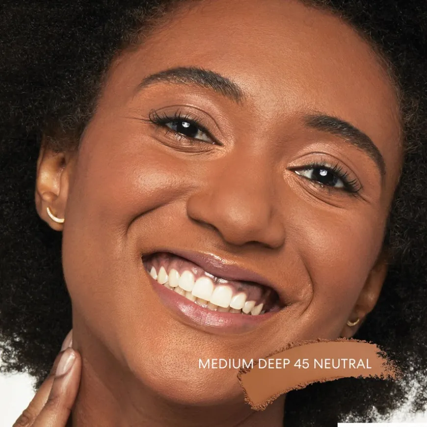 BarePro 16hr Skin-Perfecting Powder Foundation Medium Deep 45 Neutral 8g