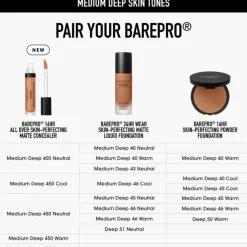BarePro 16HR Wear All Over Skin-Perfecting Matte Concealer Medium Deep 450 Warm 7,5ml