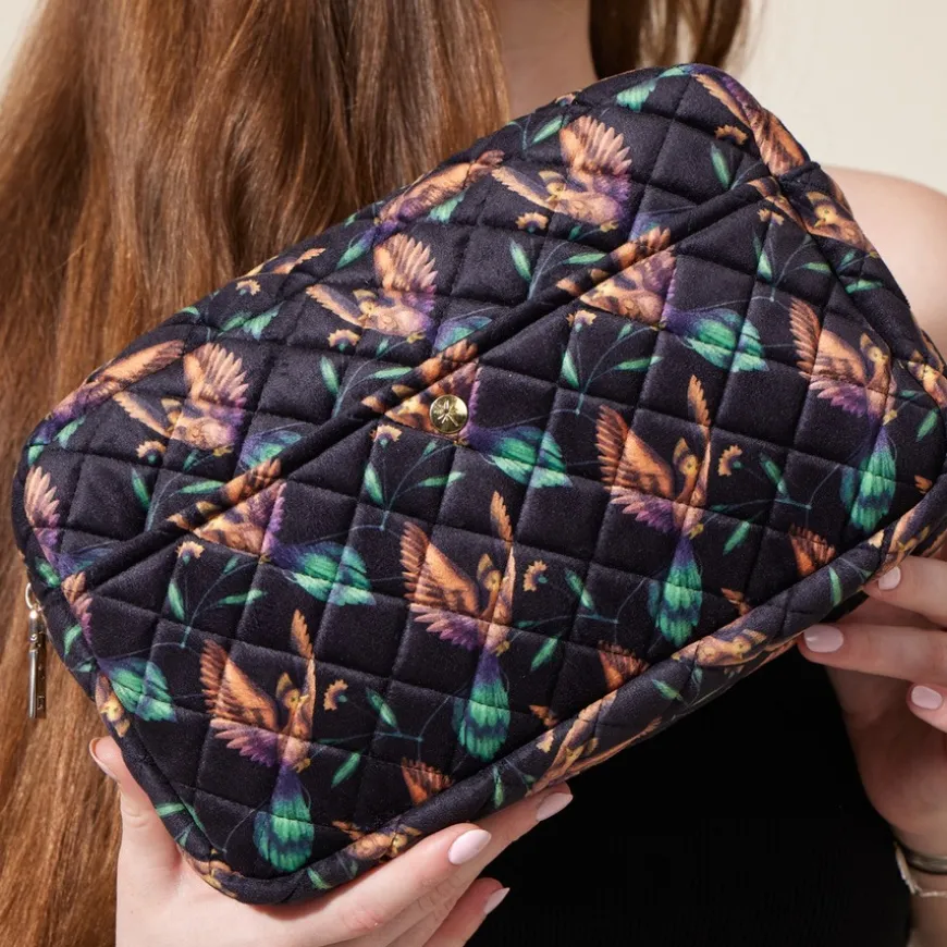 Beauty Bag Black Hummingbird Large