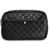 Beauty Bag Quilted Velvet Black Large