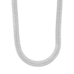 Bella Chain Necklace Plain Silver 45cm
