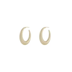 Bella Small Ring Earring Plain Gold Onesize