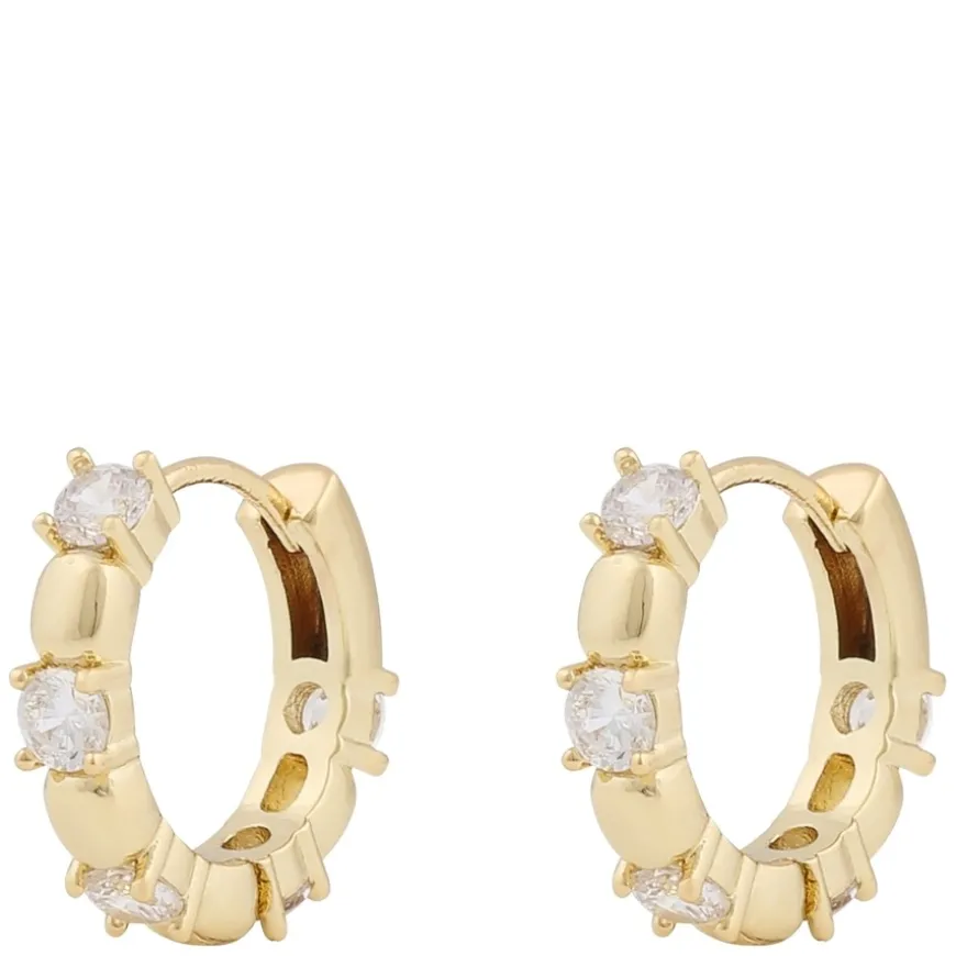 Billie Ring Earring Gold/Clear