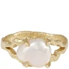 Brittany Big Pearl Ring Gold Medium