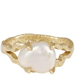 Brittany Big Pearl Ring Gold Medium