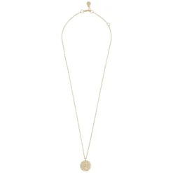 Brittany Coin Pendant Necklace Gold 45cm