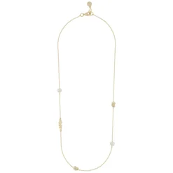Brittany Necklace Gold/White 42cm