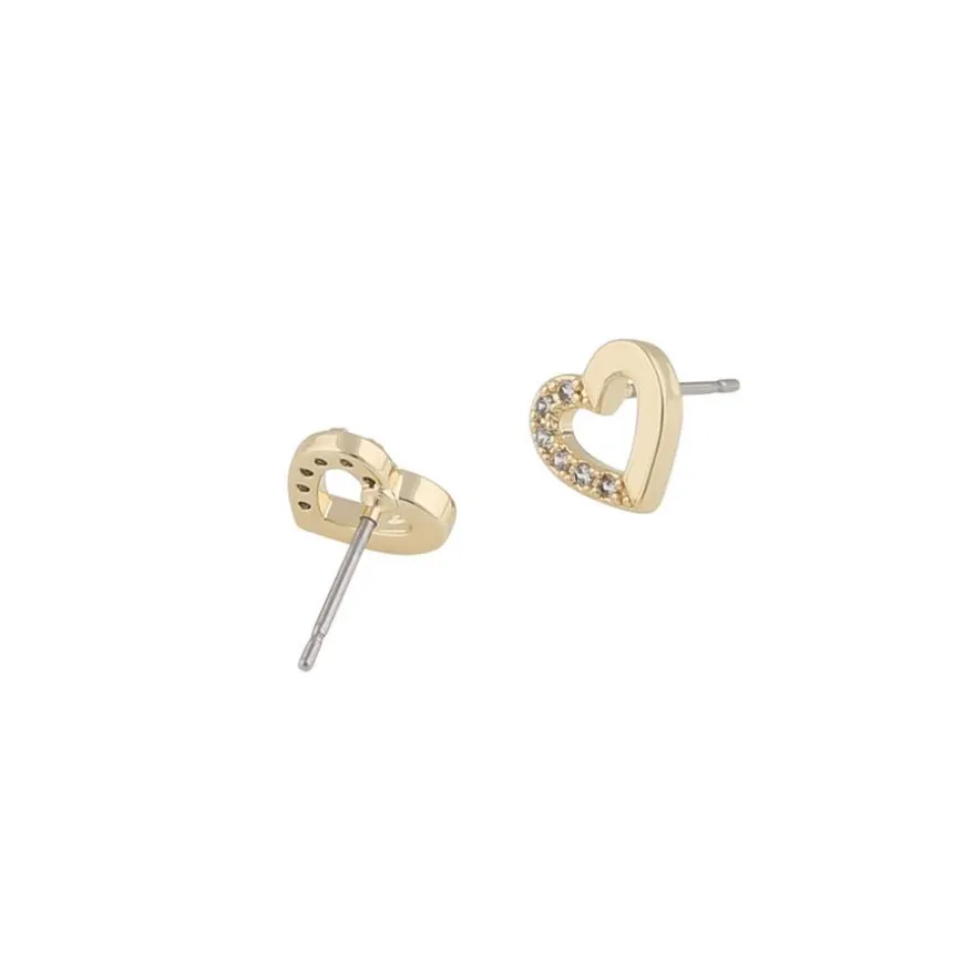 Brooklyn Small Earring Gold/Clear Onesize