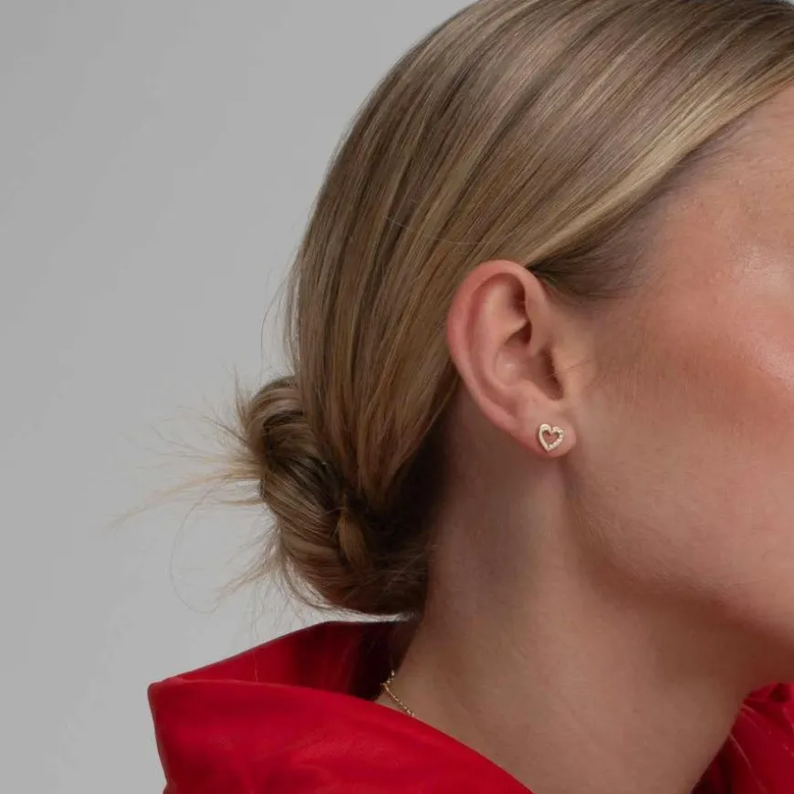 Brooklyn Small Earring Gold/Clear Onesize