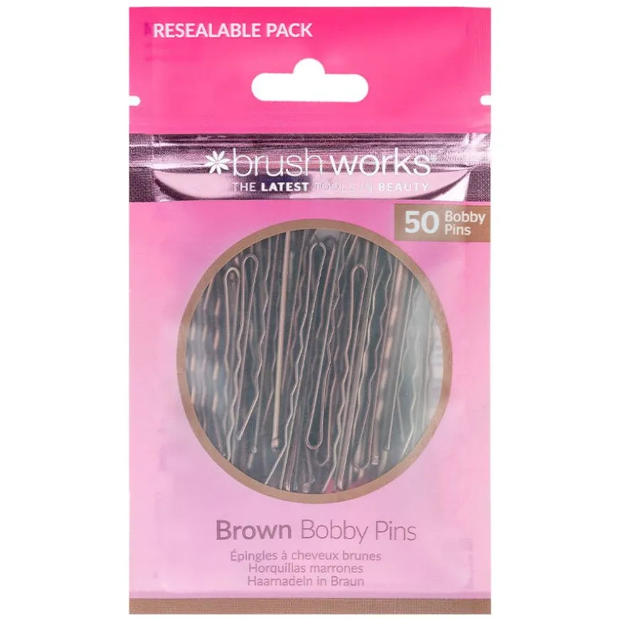 Brown Bobby Pins 50pcs