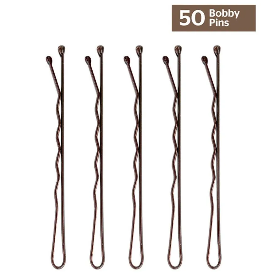 Brown Bobby Pins 50pcs