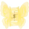 Butterfly Hair Claw Pale Yellow