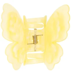 Butterfly Hair Claw Pale Yellow
