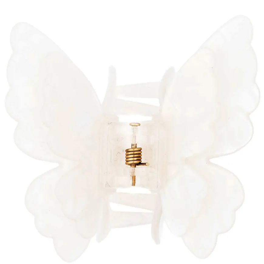 Butterfly Hair Claw White