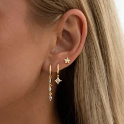 Carina Crystal Party Hoop Earrings