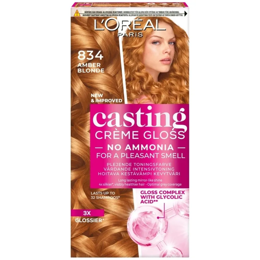Casting Crème Gloss Semi-Permanent Color 834 Amber Blonde