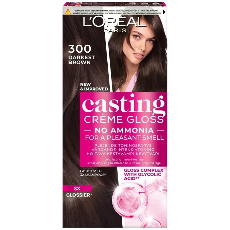 Casting Crème Gloss Semi-Permanent Color 300 Darkest Brown