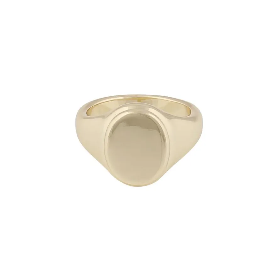 Casual Kim Signet Ring Plain Gold M