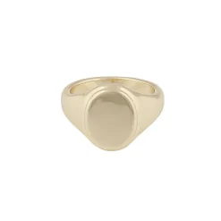Casual Kim Signet Ring Plain Gold L