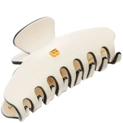 Cellulose Acetate Pince à Cheveux Medium White/Black