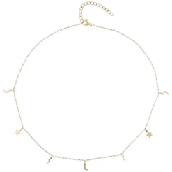 Charm Necklace Extra Thin Gold