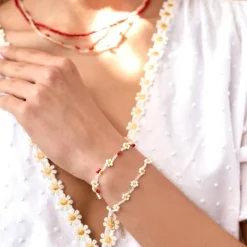 Cherry & Flower Blead Bracelet