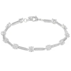Chicago Bracelet Silver/Clear Onesize